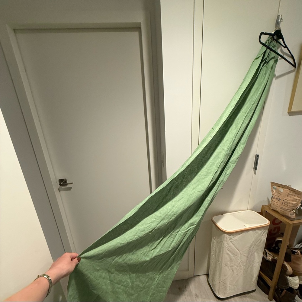 Wildbird linen ring sling - green with gold ring